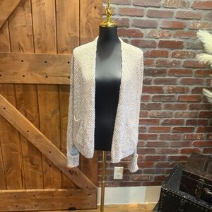 Abercrombie & Fitch Open Front Textured Knit Long Sleeve Cardigan – Size M